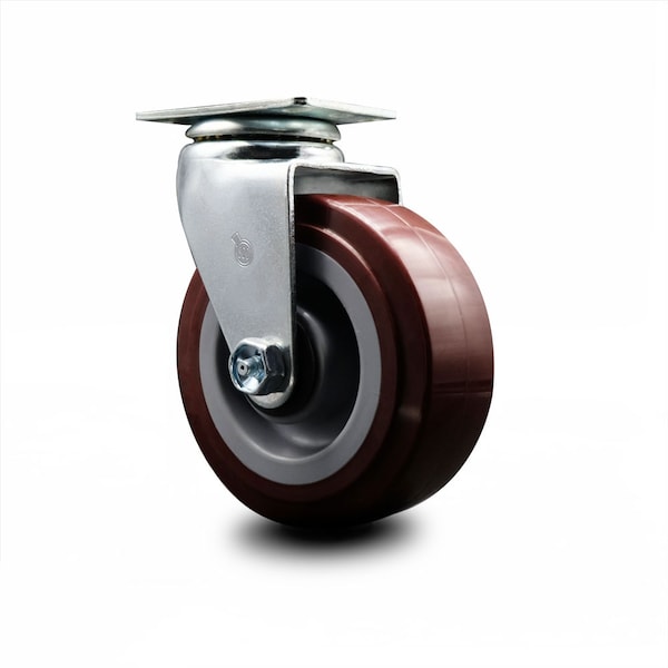 5 Inch Poly on Polyolefin Wheel Swivel Caster with Ball Bearing